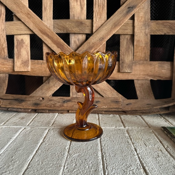 Indiana Glass Lotus Blossom Compote Vintage - Picture 2 of 8